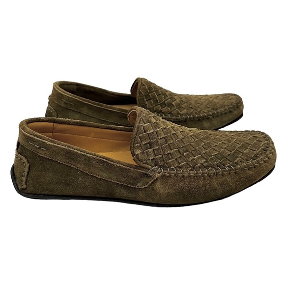 MASSIMO MATTEO Woven Suede Driving Loafers - Picture 1 of 8